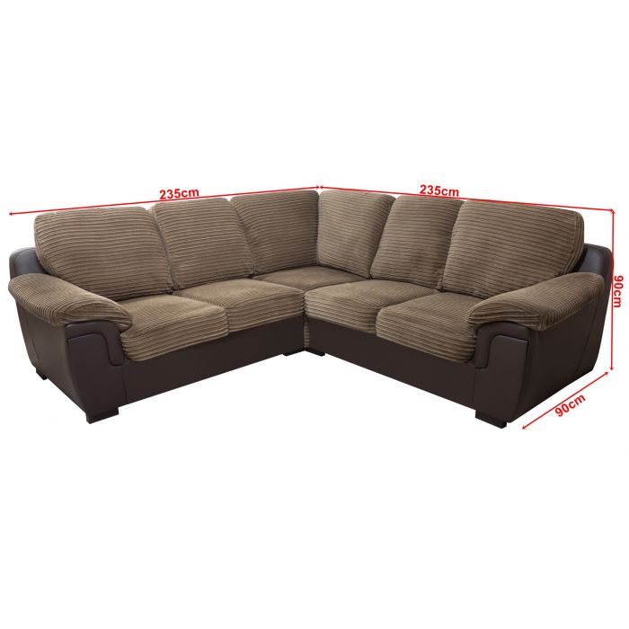 Large jumbo cord on sale corner sofa
