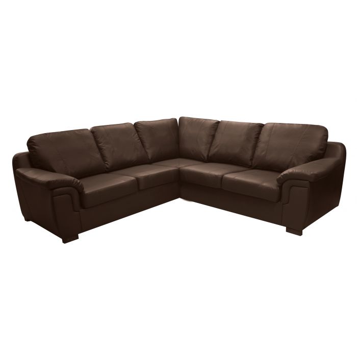 Amy Faux Leather Corner Sofa Brown, Faux Leather Corner Sofas Uk