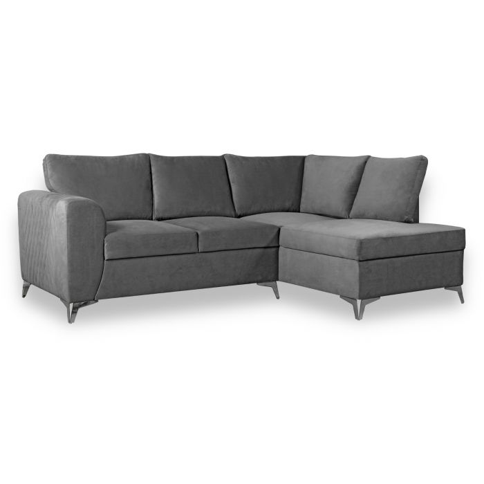 Caro corner Sofa Set Grey Fabric
