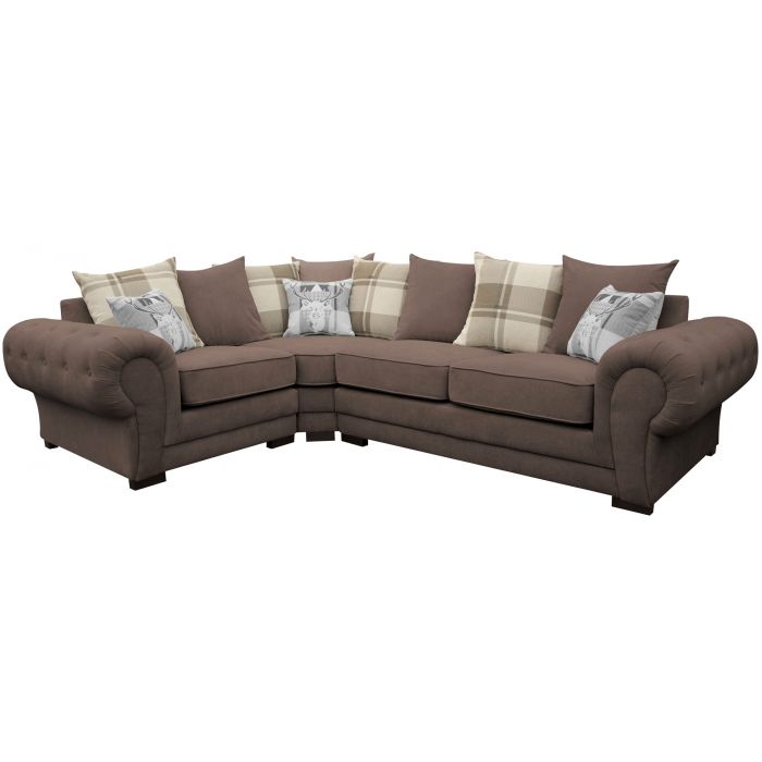 Chocolate brown sales corner sofa