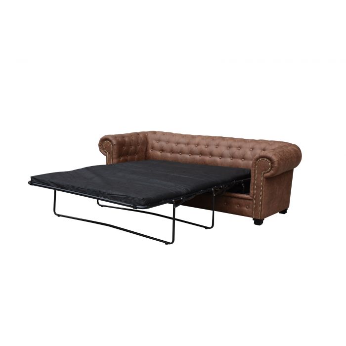 Vegan leather shop chesterfield sofa