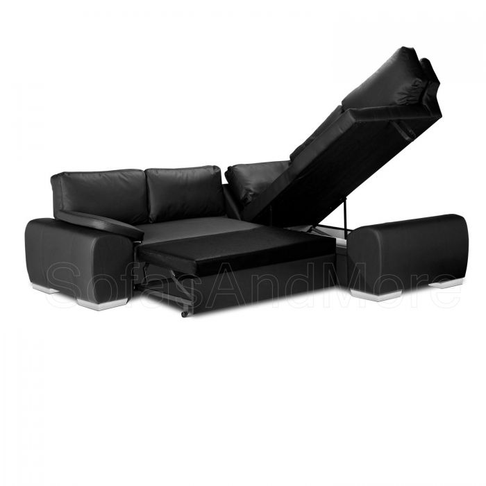 Small leather corner sofa shop bed