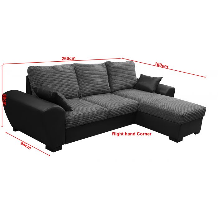 Fabric corner hot sale sofa bed