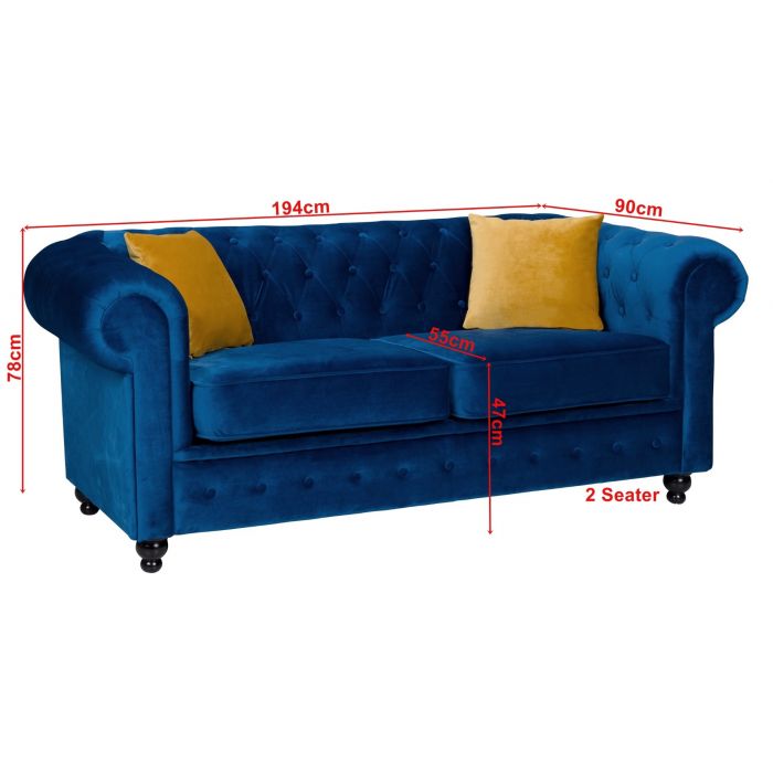 Blue chesterfield sofa bed hotsell