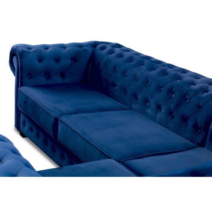 French velvet hot sale corner sofa