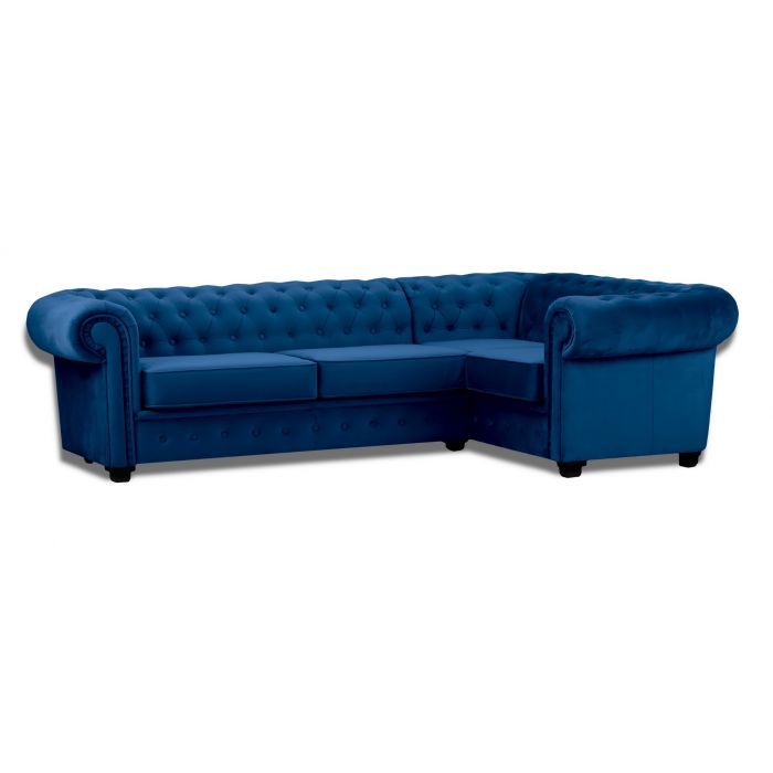 French velvet outlet corner sofa