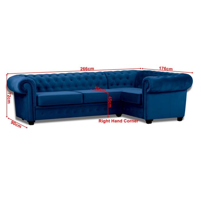 French velvet corner sofa cheap