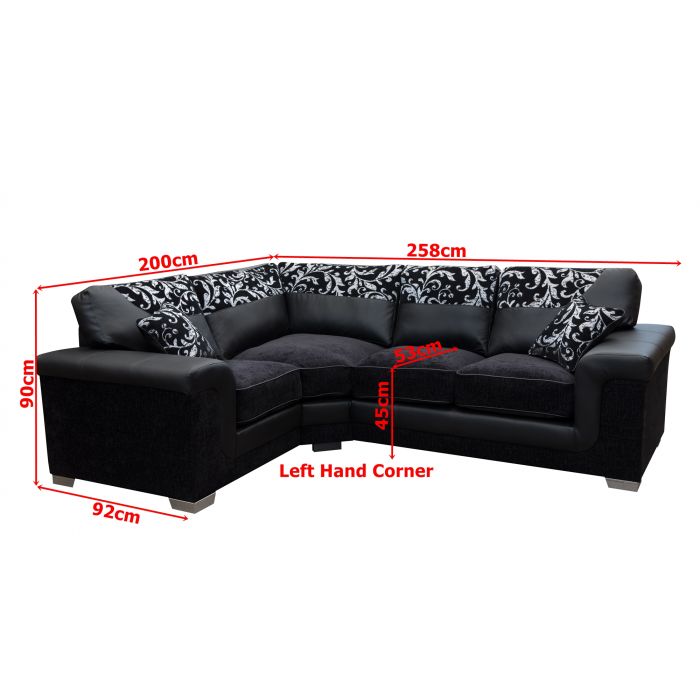 Black outlet deep sofa