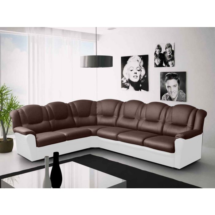 Black and white new arrivals faux leather sofa