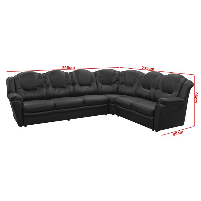 Big leather outlet corner sofa