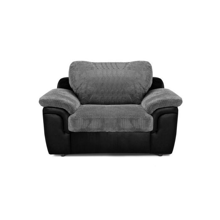 Grey jumbo cord armchair best sale