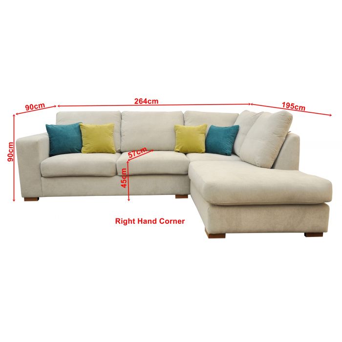 Cream right hand shop corner sofa