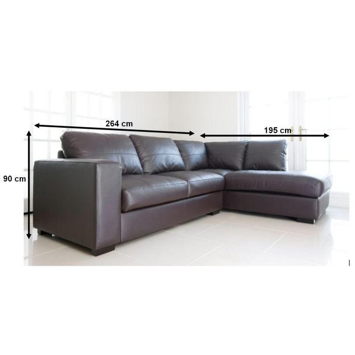 Westpoint Faux Leather Corner Sofa Brown Right Westpoint Faux Leather Corner Sofa, Faux Leather Corner Sofa Bed Ikea