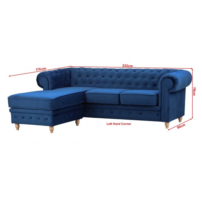 Left side outlet corner sofa
