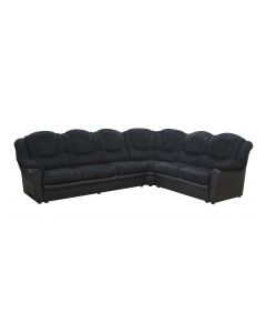 Vegas Corner Sofa in Fabric, Chenille Black