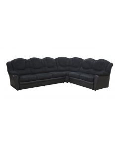 Vegas Corner Sofa in Fabric, Chenille Black