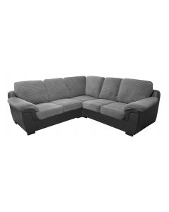 AMY Fabric Corner Sofa Grey Jumbo Cord 