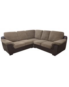 AMY Fabric Corner Sofa Brown Jumbo Cord 