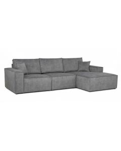 Azzuro Right Corner Sofa Grey Fabric