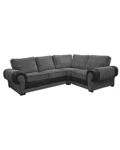 TANGO Fabric Corner Sofa Black/grey Right