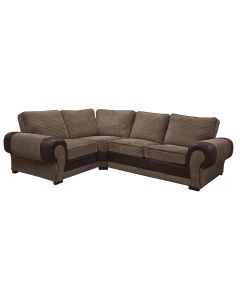 TANGO Fabric Corner Sofa Brown Left