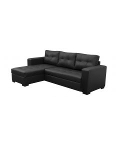 TOMMY Corner Sofa Bed in Faux Leather