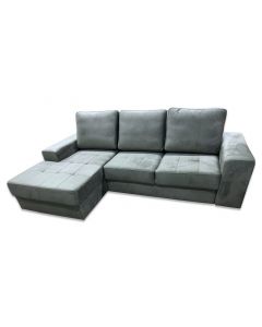 Logi Corner Sofa Bed in Grey Fabric
