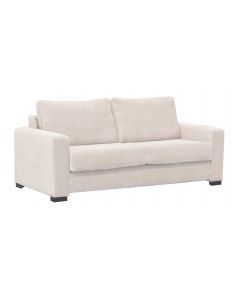 MEMPHIS 3 SEATER SOFA BED VELOUR FABRIC CREAM