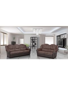 TEXAS Fabric Sofa Set-2+3 set-Brown & Brown