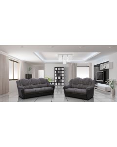 TEXAS Fabric Sofa Set-2+3 set-Grey & Black